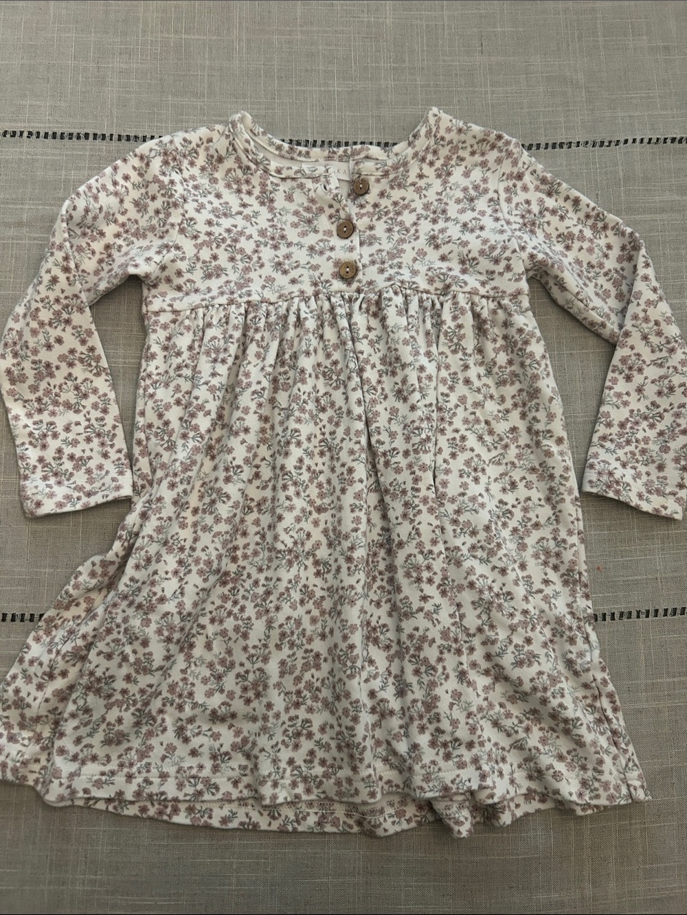 Jamie Kay Cream Dress with Dusty Pink Floral Print